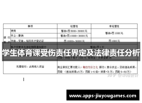 学生体育课受伤责任界定及法律责任分析